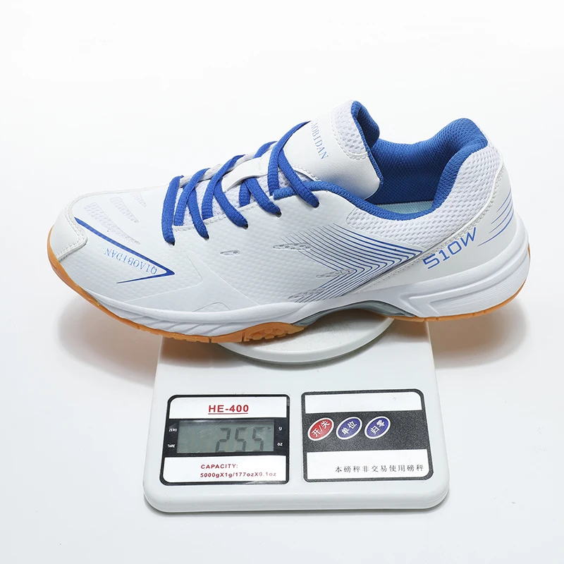 2023 New Professional Table Tennis Shoes Men Women Anti Slip Badmintons for Couples White Blue Light Weight Badminton Sneakers