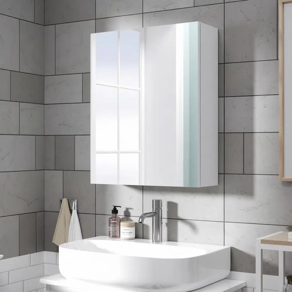 

20x16 inch Bathroom Wall Cabinet, Saver Storage Cabinet, Medicine Cabinet with 1 Door and Adjustable Shelves, White（Assembly Req