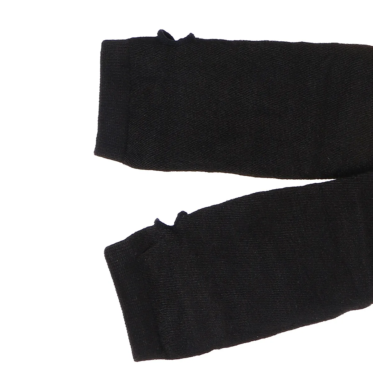Black Women Winter Fingerless Gloves Knitted Long Arm Sleeves Soft Comfortable Breathable Thumb Hole Stylish Daily Gift Option