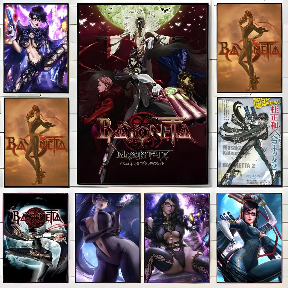Game B-Bayonetta Poster Wall Art Print Poster Decorative Mural Home Decor Gift Unframed