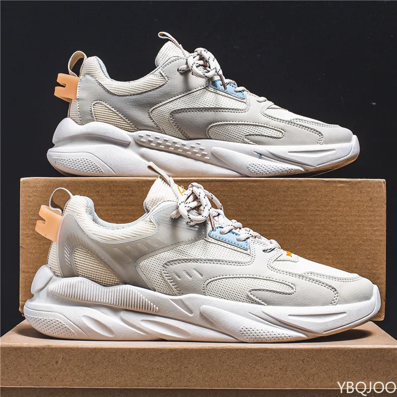 Fashionable versatile minimalist Summer Shoes Protection Breathable Lightweight Shoes Lace-up Working Male Mesh Sneakers