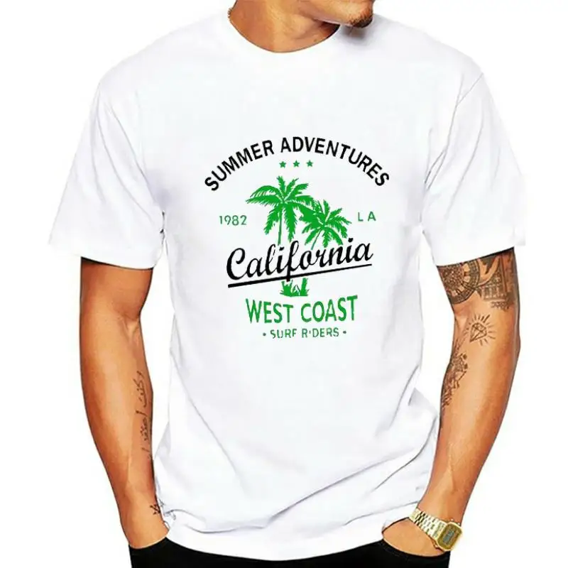 adventure Tshir Casual Oversized Tee Best Surfing Santa Monica California Womens Retro Style T-Shirt Vacation Beach Shirt