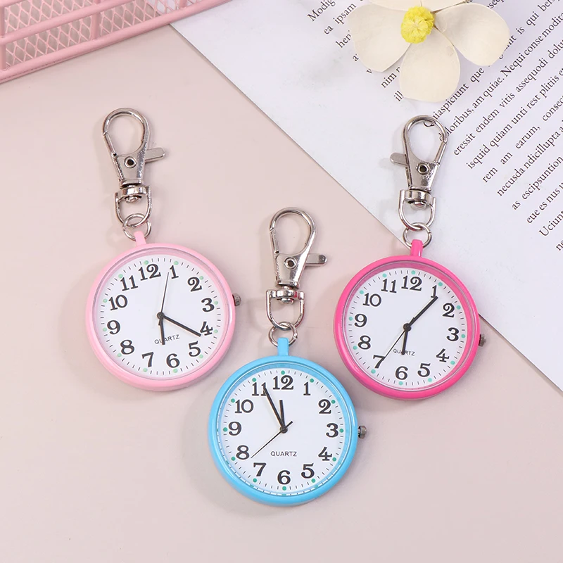 Pocket Watches Nurse Pocket Watch Keychain Fob Clock With Battery Doctor Medical Vintage Pendant Watch Exam Watches