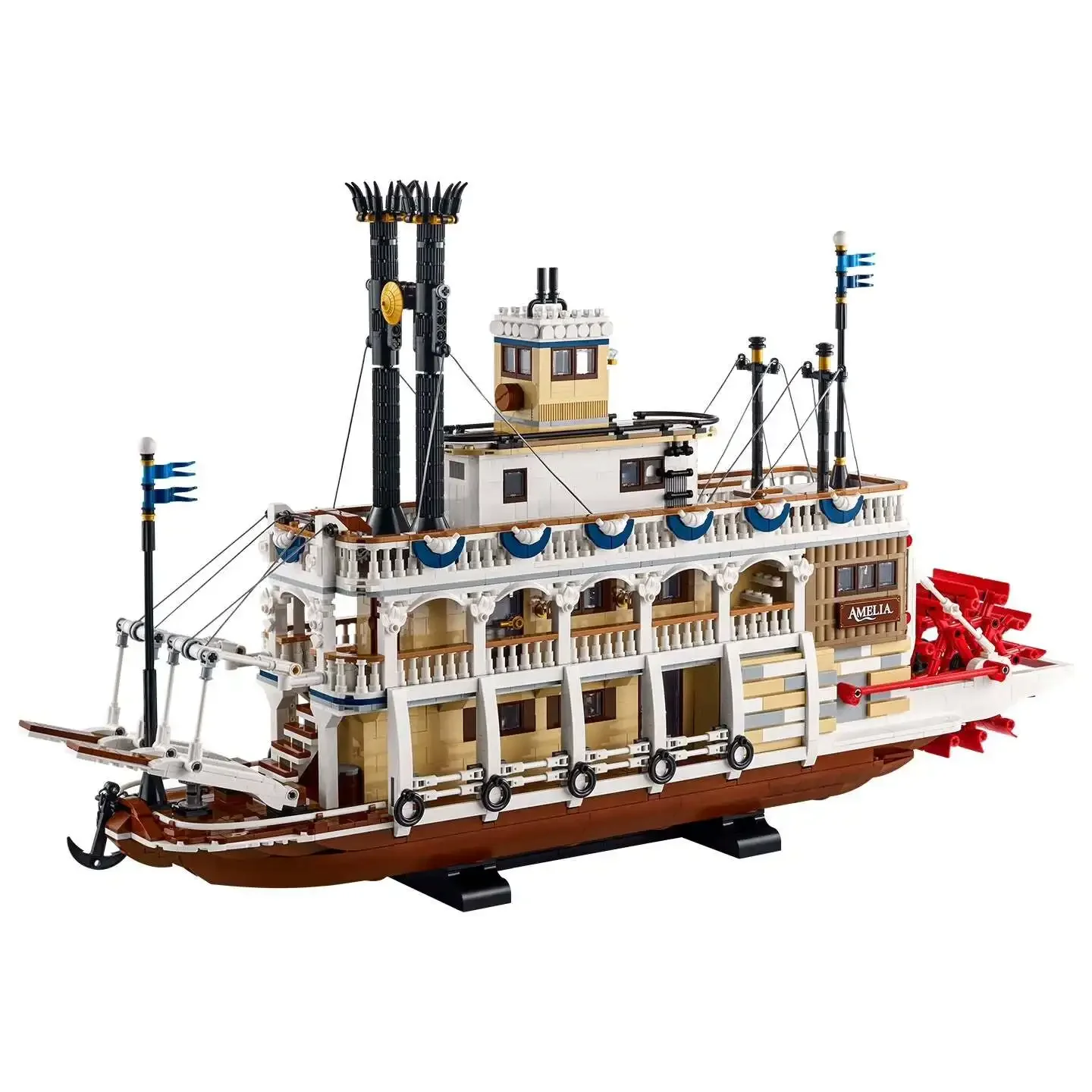 

Creative River Steamboat 34324 Building Blocks Compatible 21356 Steam Ship Model Transport Assemble Bricks Toys Gift Kids Adult