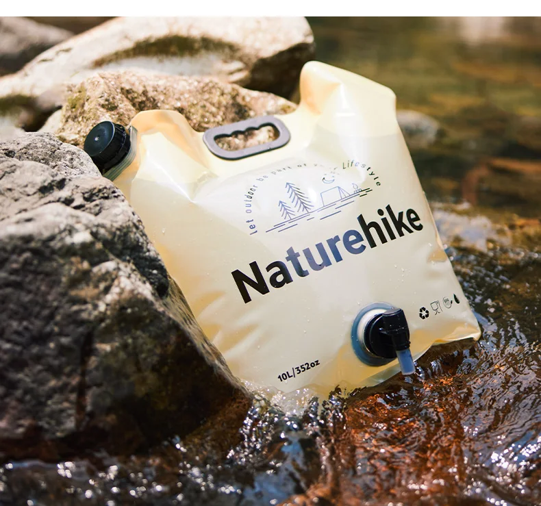 Naturehike Camping Drinking Water Bag 10L Large Capacity Portable Water Bag Folding Water Bucket Bag With Faucet Water Container