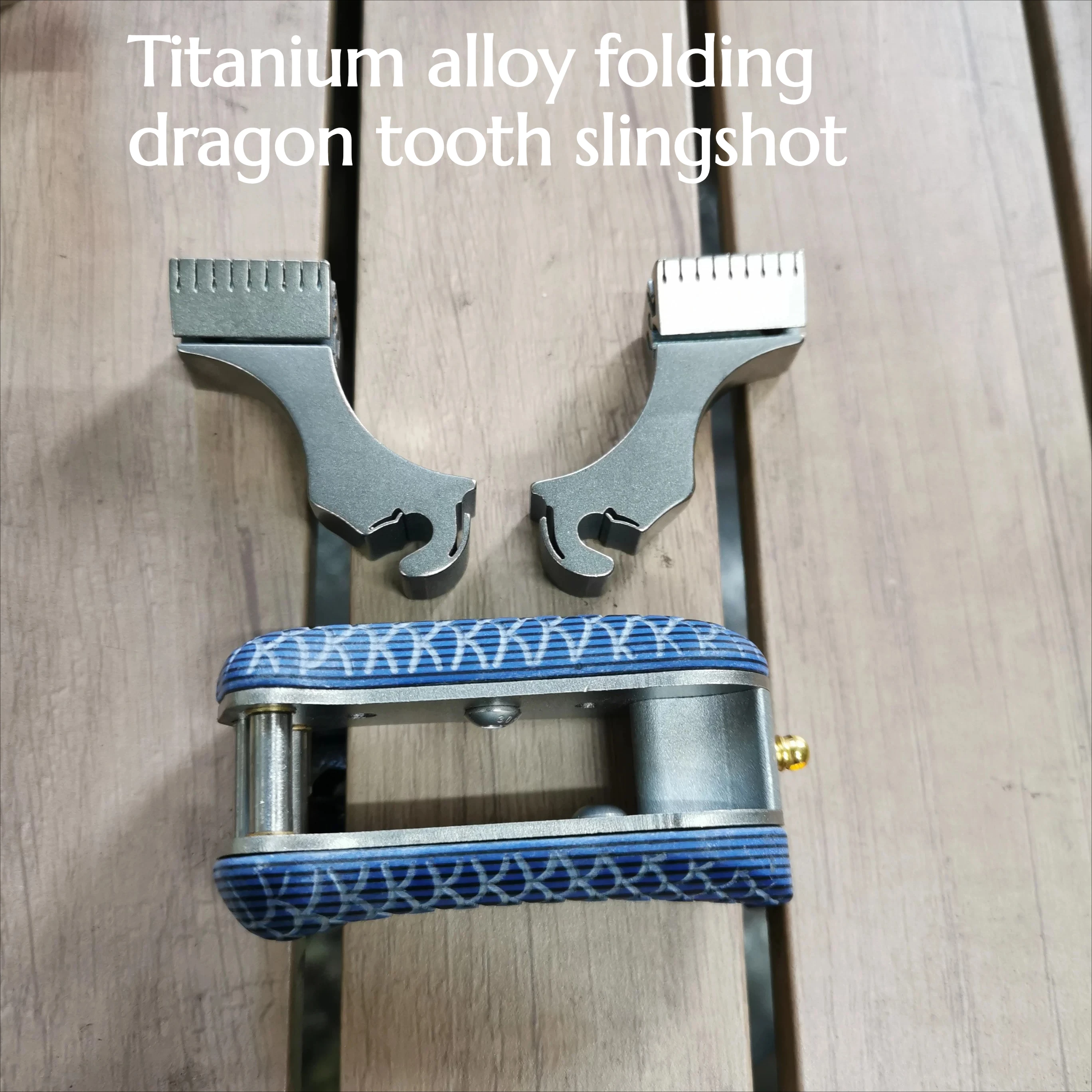 New Titanium Alloy Dragon Tooth Slingshot and Dragon Tooth Folding TC21 Portable Outdoor Hunting Tool