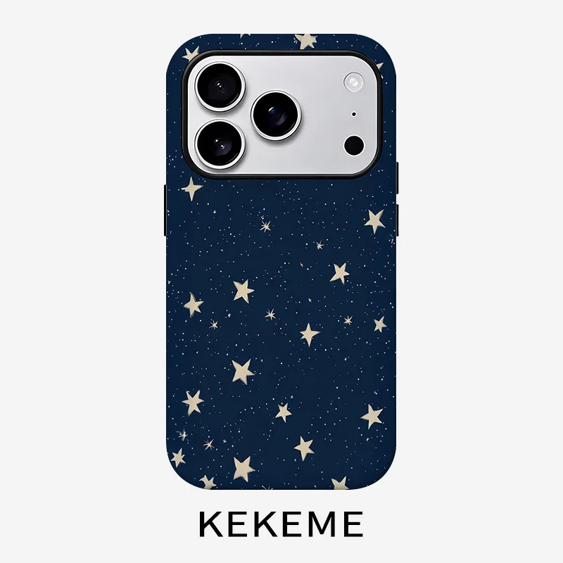 Star pattern Film With Blue background, Combined with Phone Case, Suitable for iPhone 17, 16, 15, 14, 13, 12, 11, etc.