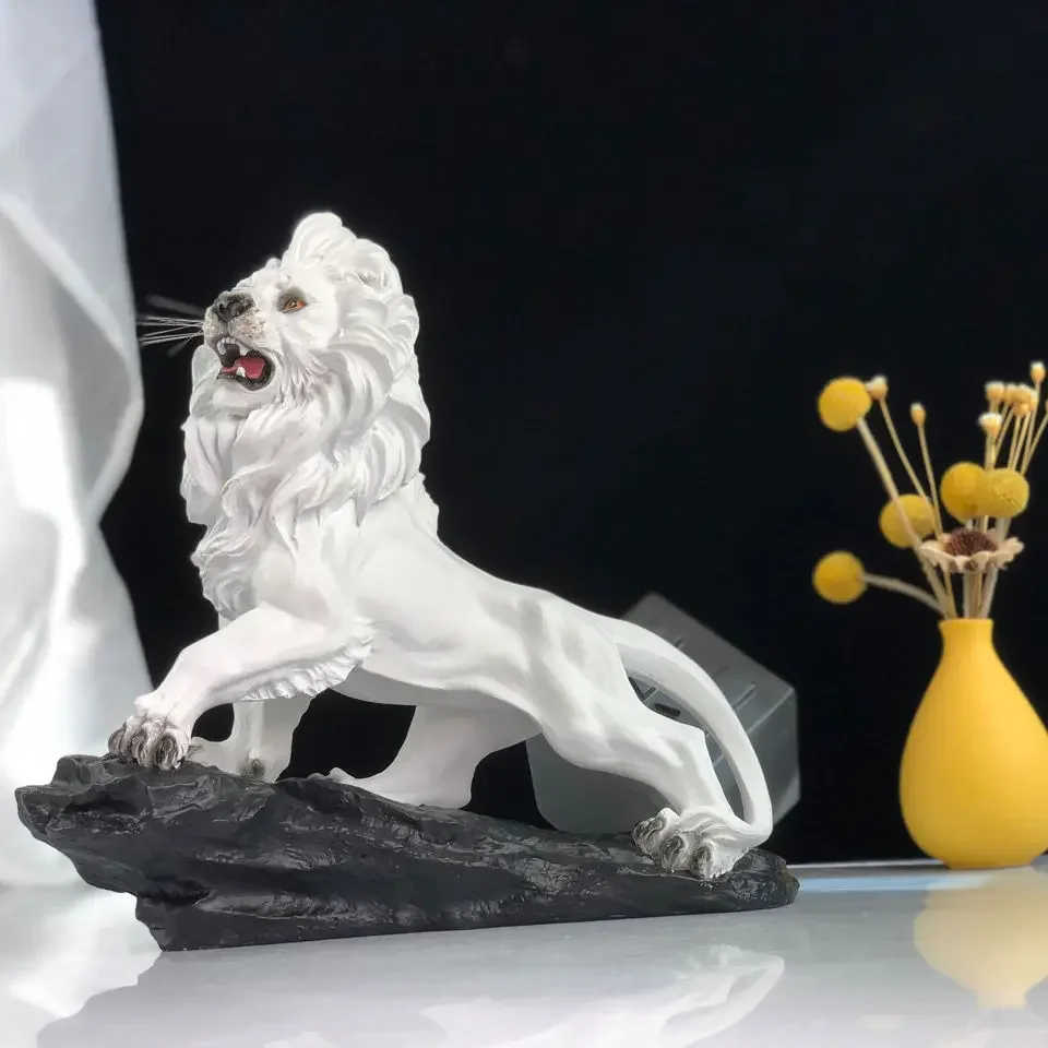 

Скандинавские изделия из смолы, украшение в виде ревущего льва, домашний ТВ-шкаф, украшение для входа, офиса, подарки, креативные аксессуары для дома, статуя