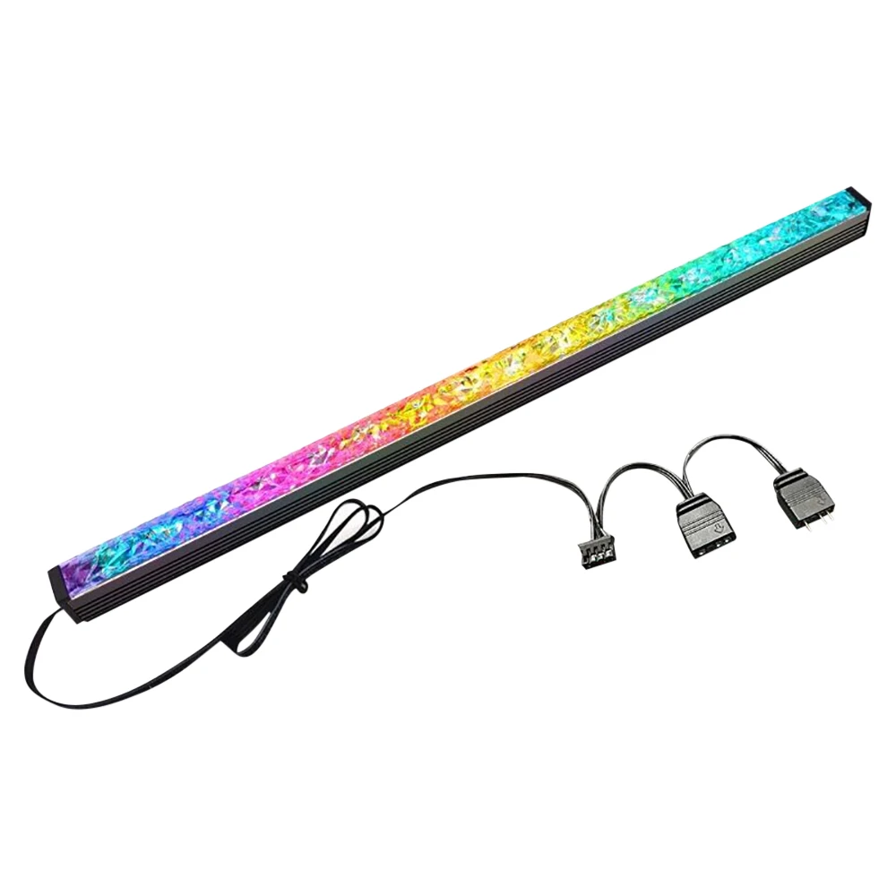 Moda argb led luz de tira 5v 3pin pequeno diamante magnético colorido atmosfera diy barra lâmpada para pc computador caso chassi
