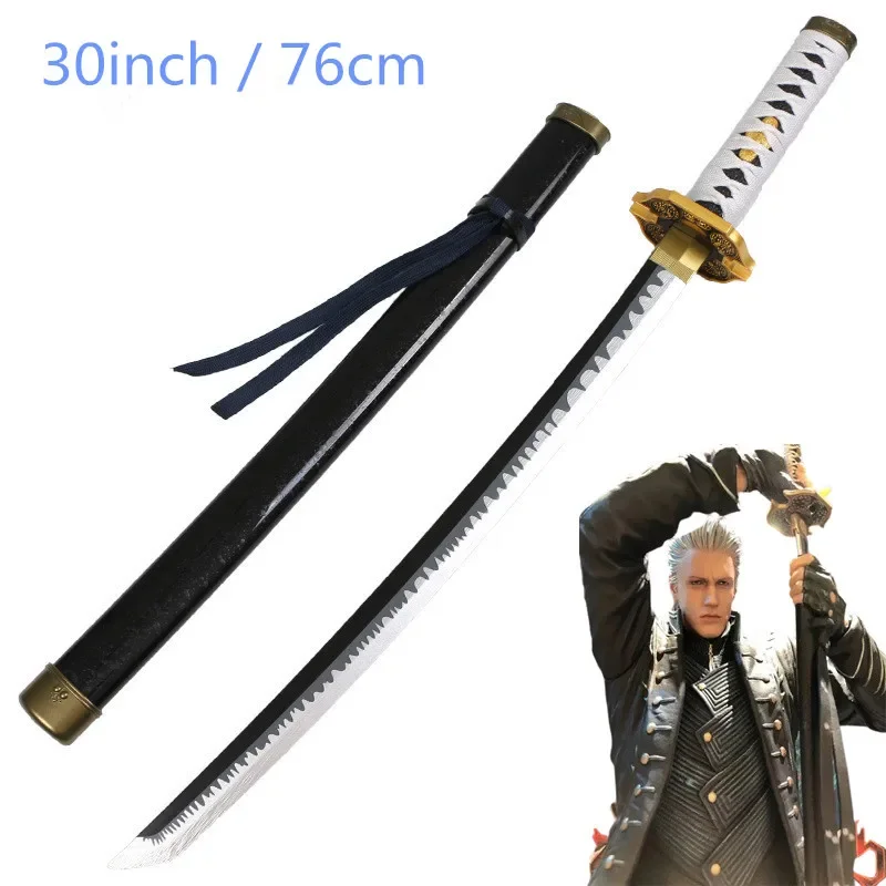 Cosplay Devil May Cry Wood Assembled 30inch Katana Weapon Sword Role Play Game 76cm Virgil Nero Enma Demon Model