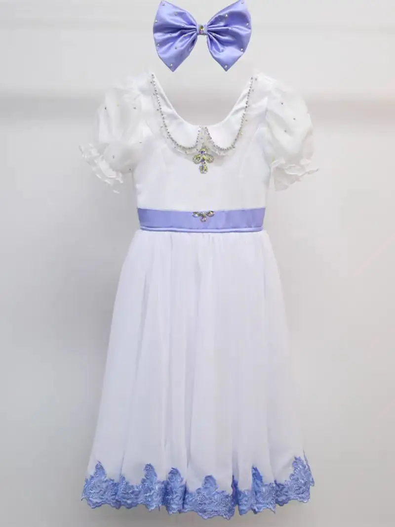 Custom tutu long dress Performance dress Competition PROM female Variations Children adult
