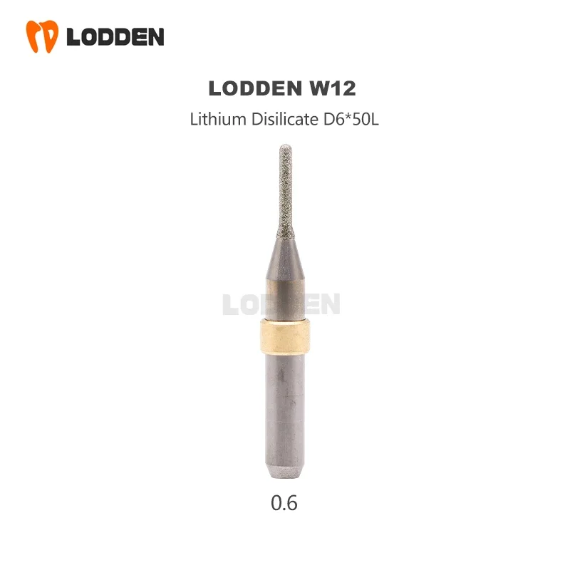 Afbeelding 5: Lodden W12 Tandheelkundige freesboren Slijpen PMMA/Metaal/Lithiumdisilicaat D6 Schacht 50 mm Lengte 0,6/1,0/2,0/2,5 mm Lodden Aardbei