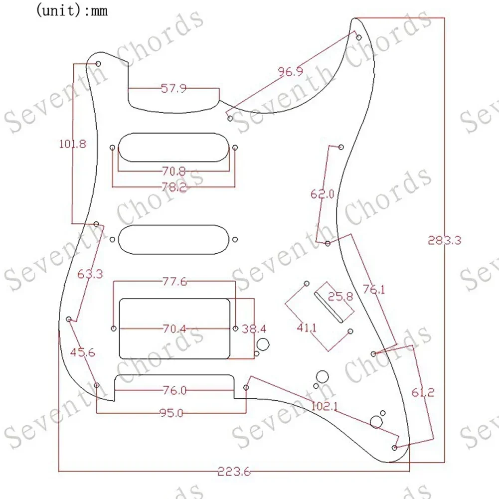 Multicolor 11Hole SSH Guitar Pickguard Scratch Plate For ST SQ Electric Guitars PVC Celluloid Stndard Models Perfect Replacement