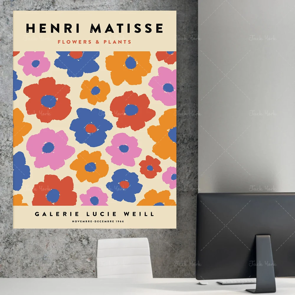 Matisse Flower Poster, Flower Market, Minimal Wall Art, Henri Matisse Print, Matisse Plants, Tokyo Flower, Printable Poster,
