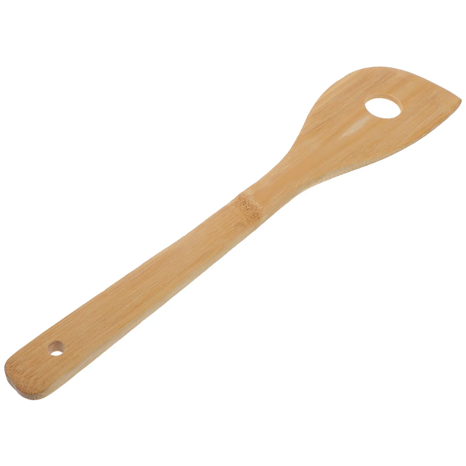 1Pcs Wooden Stirring Spoon Maple Style Hole Design Lightweight Portable Modern Decorative Mixing Tool for Kitchen Bar Hotel Use