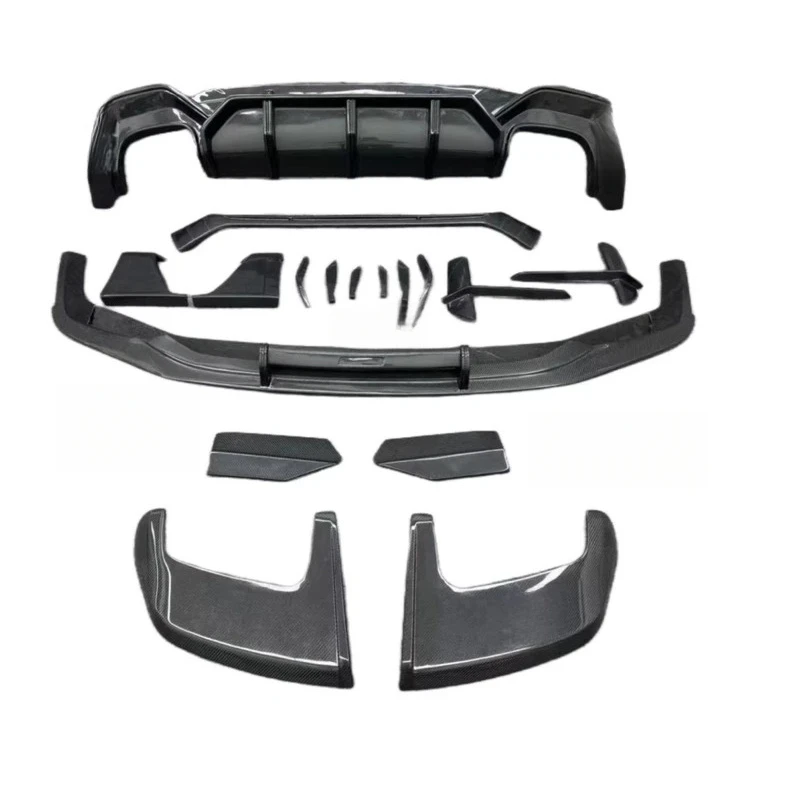 

Carbon Fiber Body Kit Front Lip Diffuser Side Skirt Spoiler Fit RS6 C8