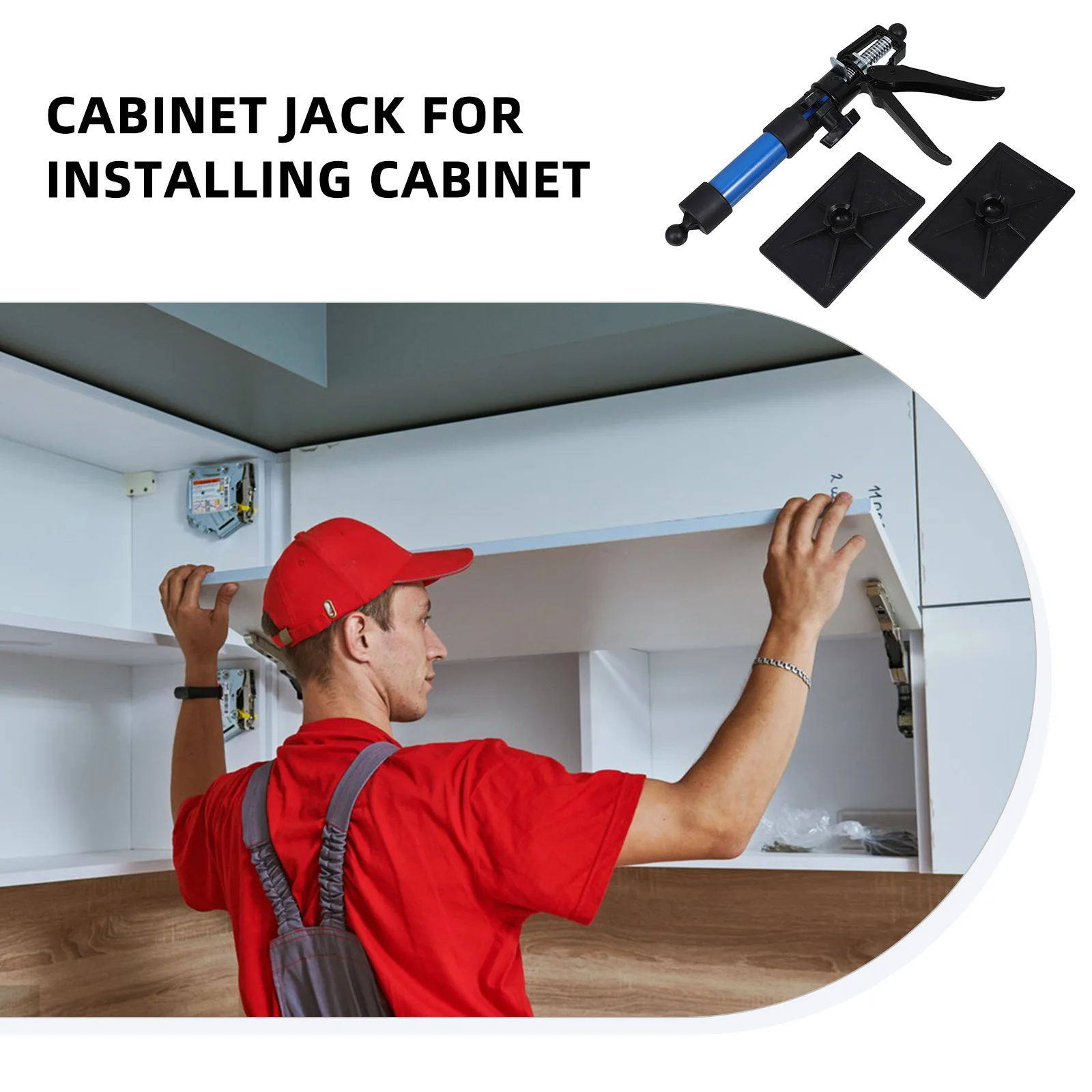 

Adjustable Cabinet Lift Jack Telescopic Support Pole for Cabinet Installation Multi-Functional Furniture Lifter Tool Heavy Duty
