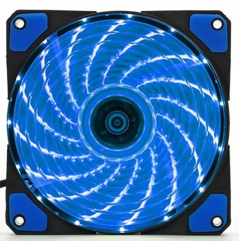 

15 LEDs 12V 120cm 15 Ultra Silent Computer PC Case Cooling Fan with Rubber Quiet Molex Connector 4Pin Plug Fans Cooler