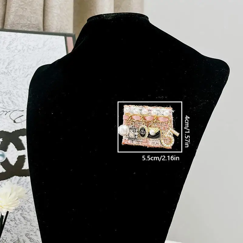 Broche vintage com borla de pérola francesa