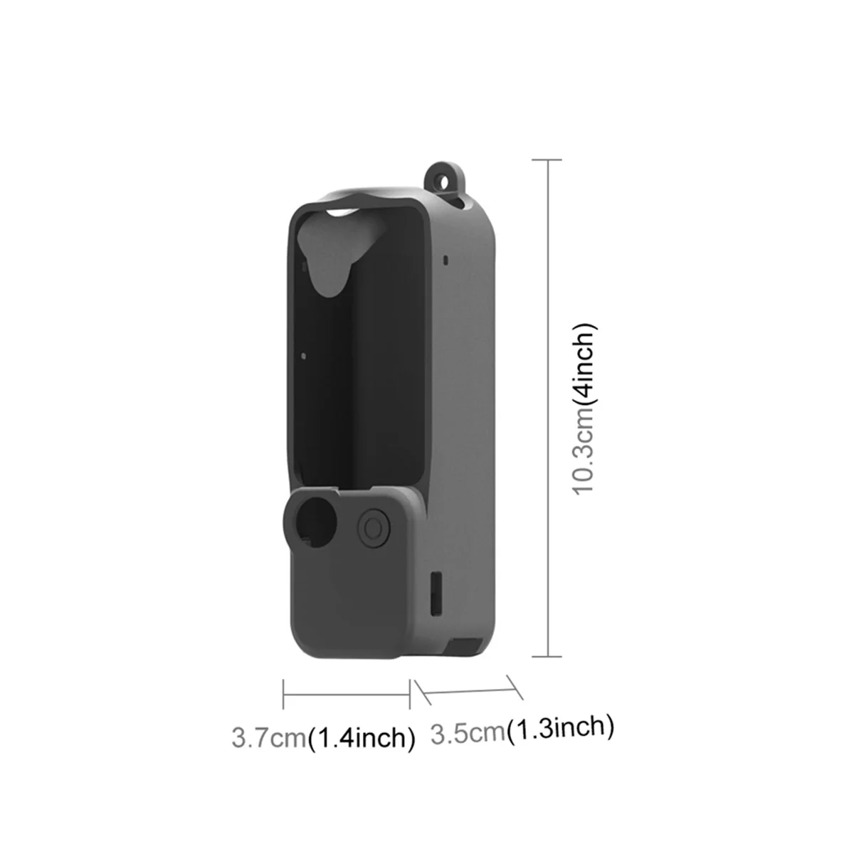 For DJI OSMO Pocket3 Camera Silicone Case Multifunctional Convenient Lens Body Protective Cover, Black