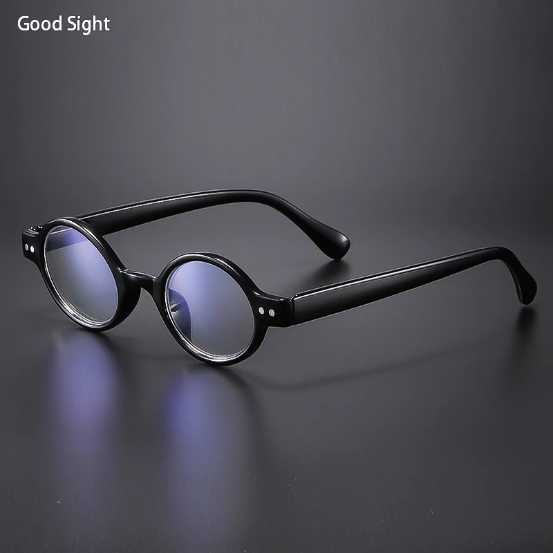 Back Frame Retro Men\'s Reading Glasses Blue Light Blocking Glasses Vintage Round Glasses Men +1.5+2+2.5+3+3.5+4