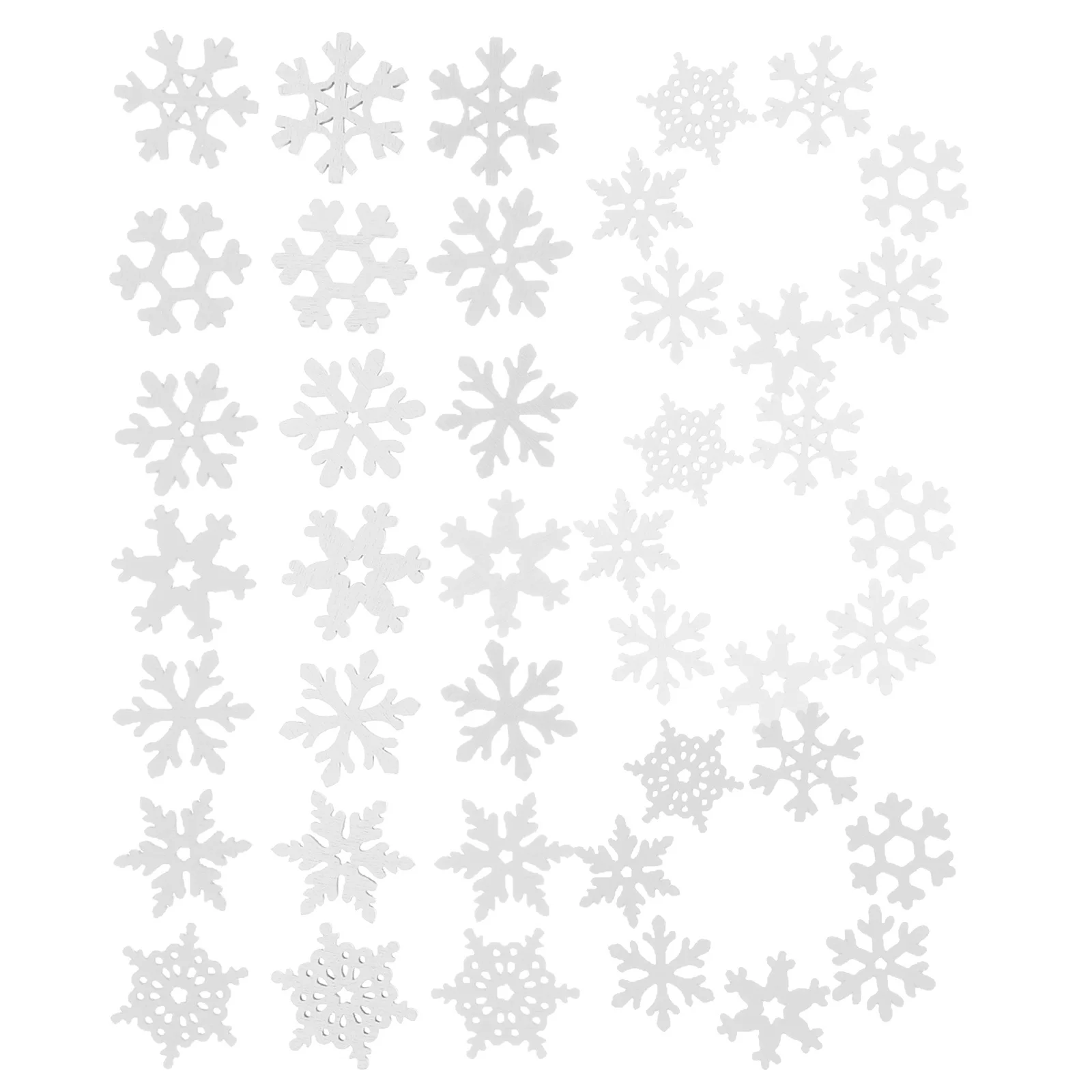 

50Pcs Wooden Snowflakes 20mm Unfinished Wood Cutouts DIY Christmas Tree Ornaments Holiday Decoration Supplies Wood Snowflakes