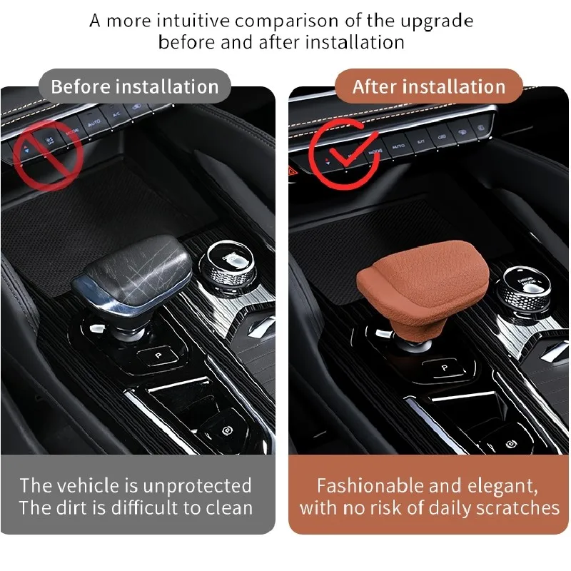 For Geely Emgrand S 2021 2022 2023 2024 Car Gear Shift Knob Head Panels Cover Shift Lever Handle Silicone Trim Cover Accessories