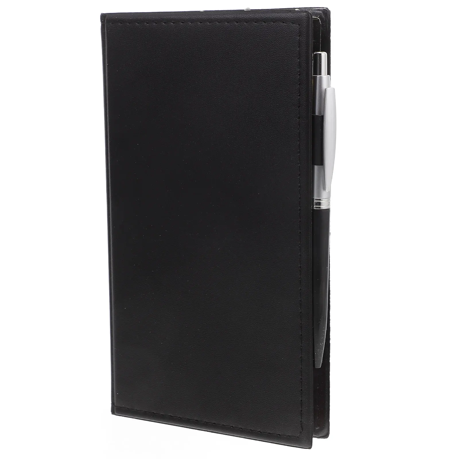 

PU Set Black Notebook Pen Holder Office Supplies College Needs Notepad ganizer File Flags Tabs Rectangular