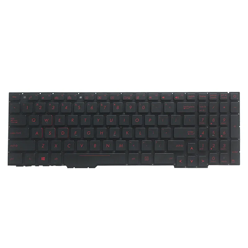 Nowa amerykańska klawiatura do ASUS GL553 GL553V GL553VW ZX553VD ZX53V ZX73 FX553VD FX53VD FX753VD GL753 GL753V GL753VD z czerwonym podświetleniem — zdjęcie 3
