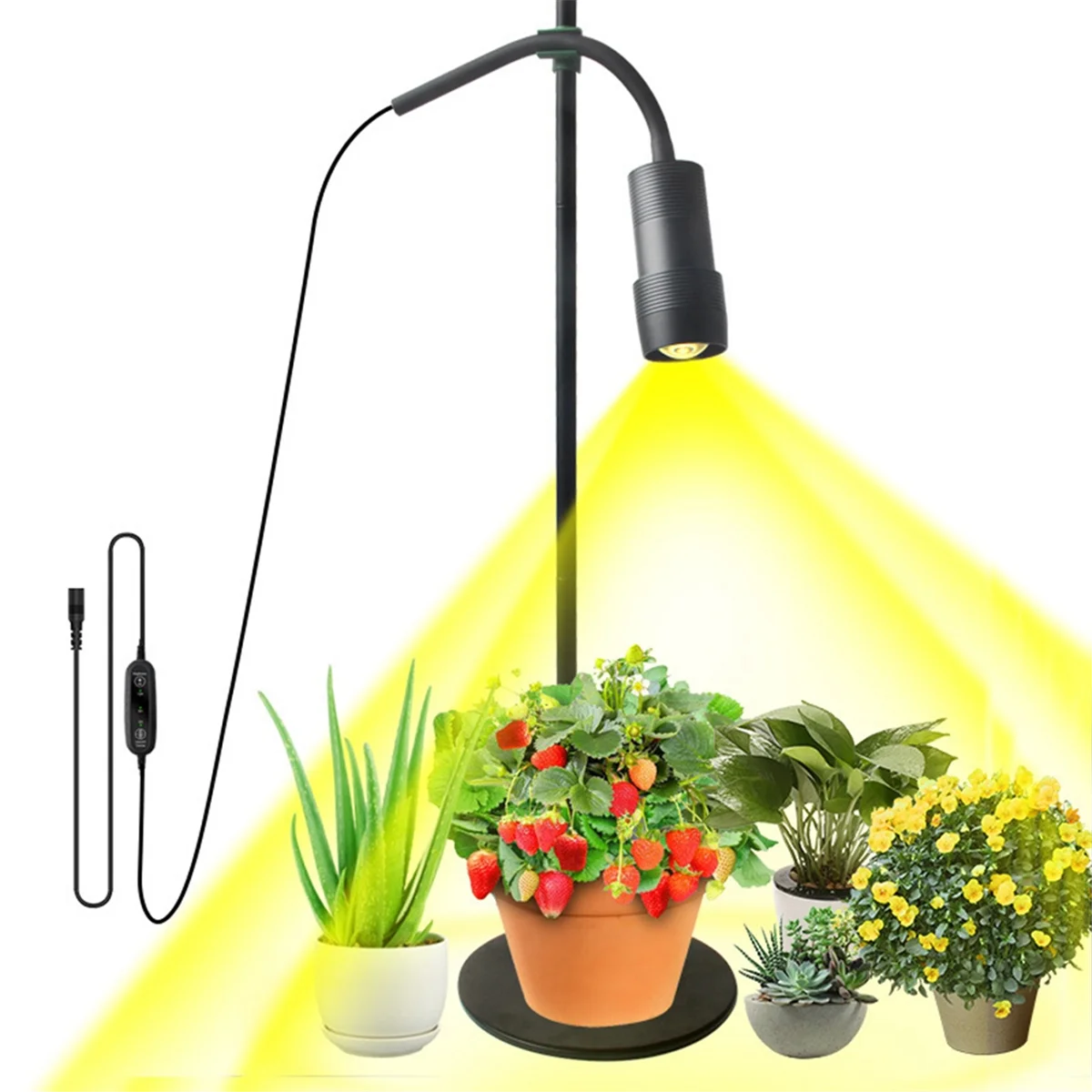 LED Grow Lights for Indoor Plants, Plant Grow Light, Plant Light with Timer 3/6/12 Hrs, Growing Power Grow Lamp EU Plug