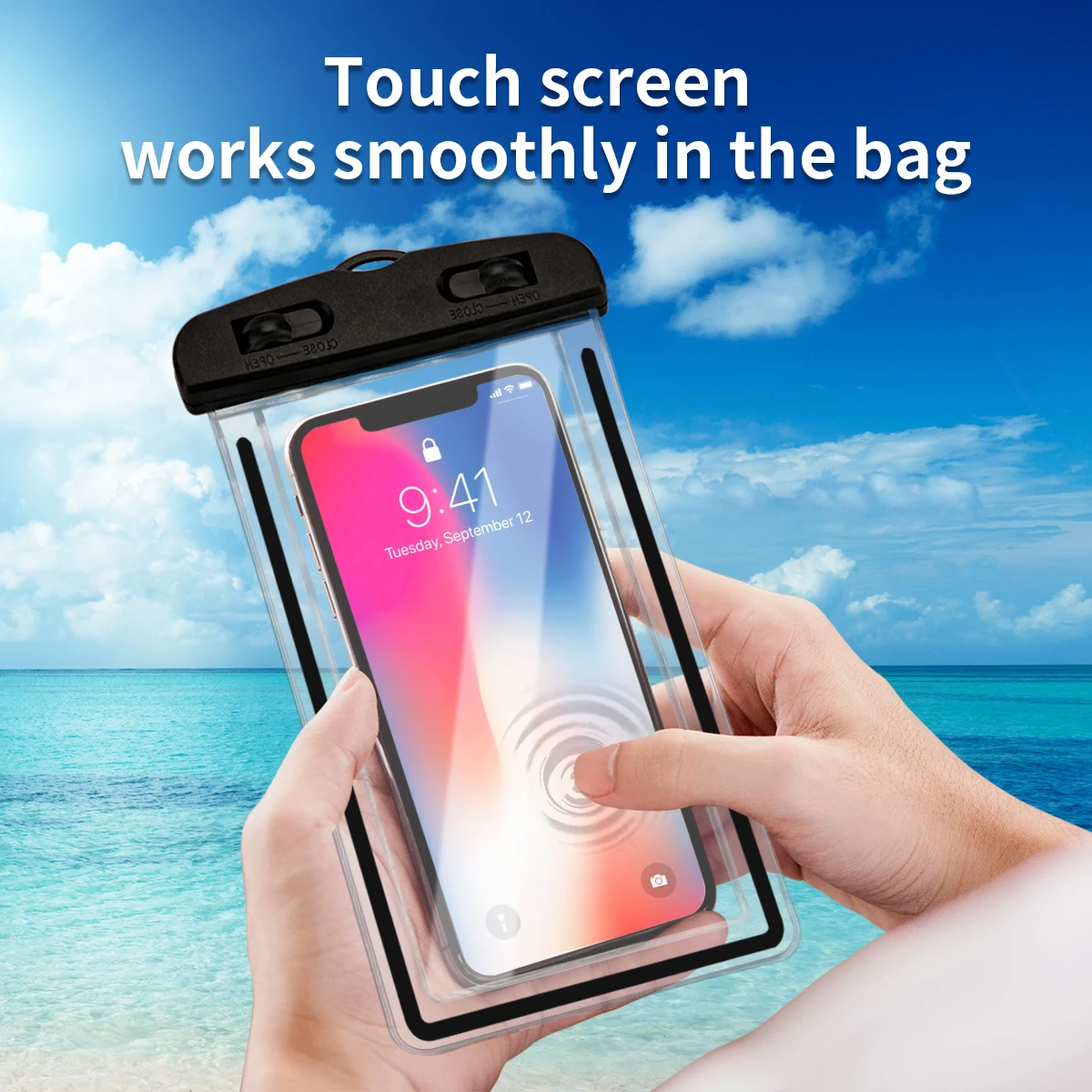 IPX8 Waterproof Phone Bag, Waterproof Phone Pouch for iphone HUAWEI XIAOMI, Underwater Swimming Diving Phones Case