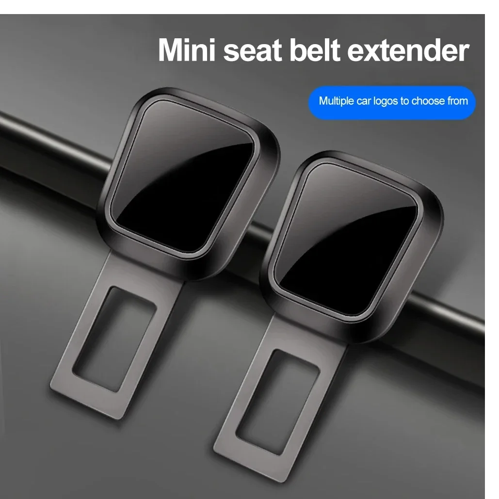 2 PCS Car Seat Belt Clip Extender Safety Seatbelt Lock Buckle Plug Just plug and play Insert Socket Extender Safety Buckle