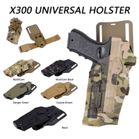 Tactical Pistol Holster GLOCK 17 Compatible Surefire X300 Ultra Light Holsters QLS Quick Mount Adapter Leg Shroud Drop