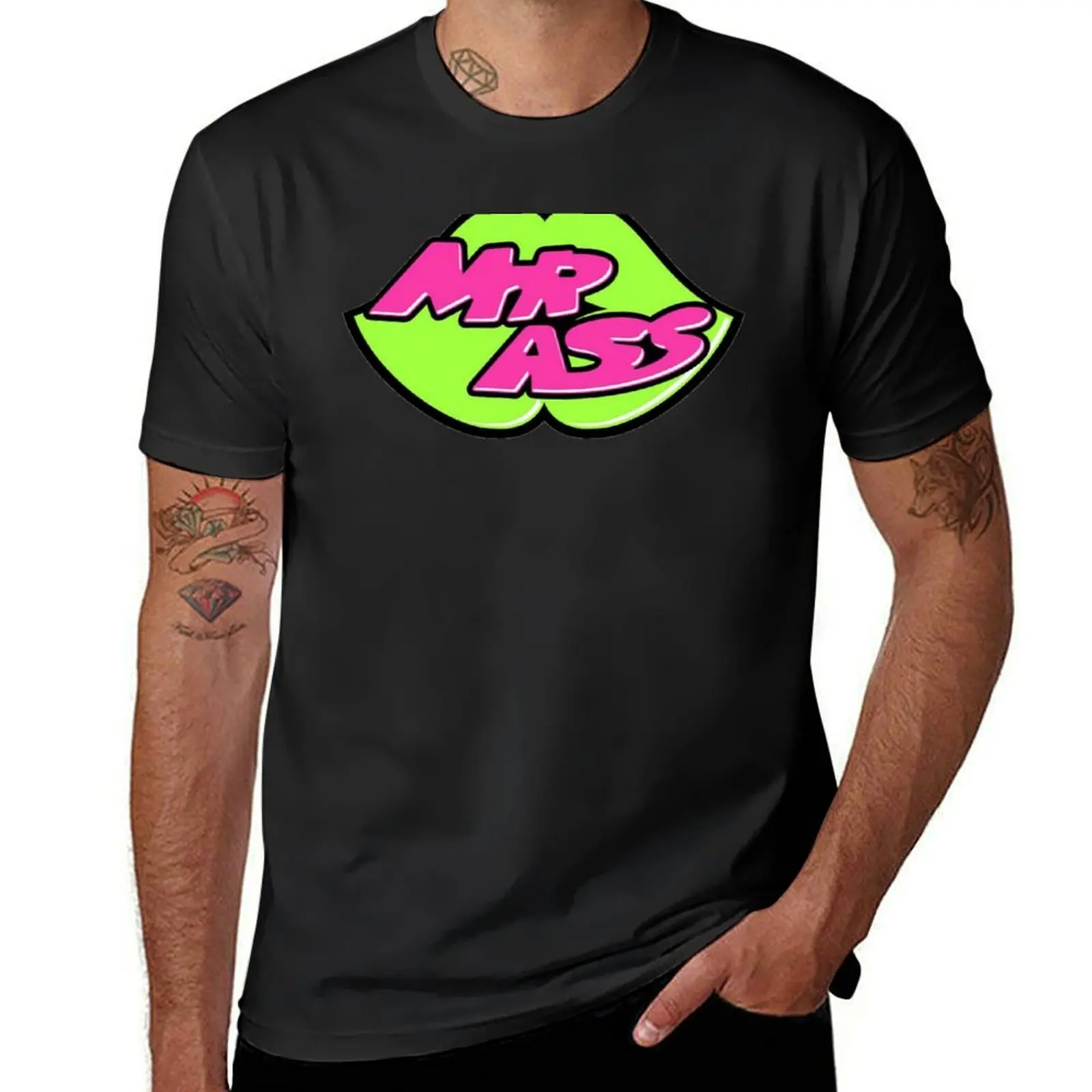 Mr Ass T-Shirt vintage plus size tops plain korean fashion black t shirts for men