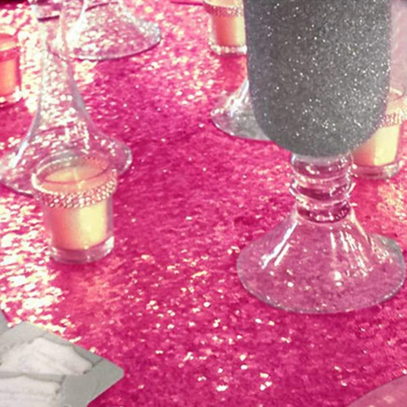 Create Tablescape with a Sequins Eye Catching Table Runner in Pink J78C