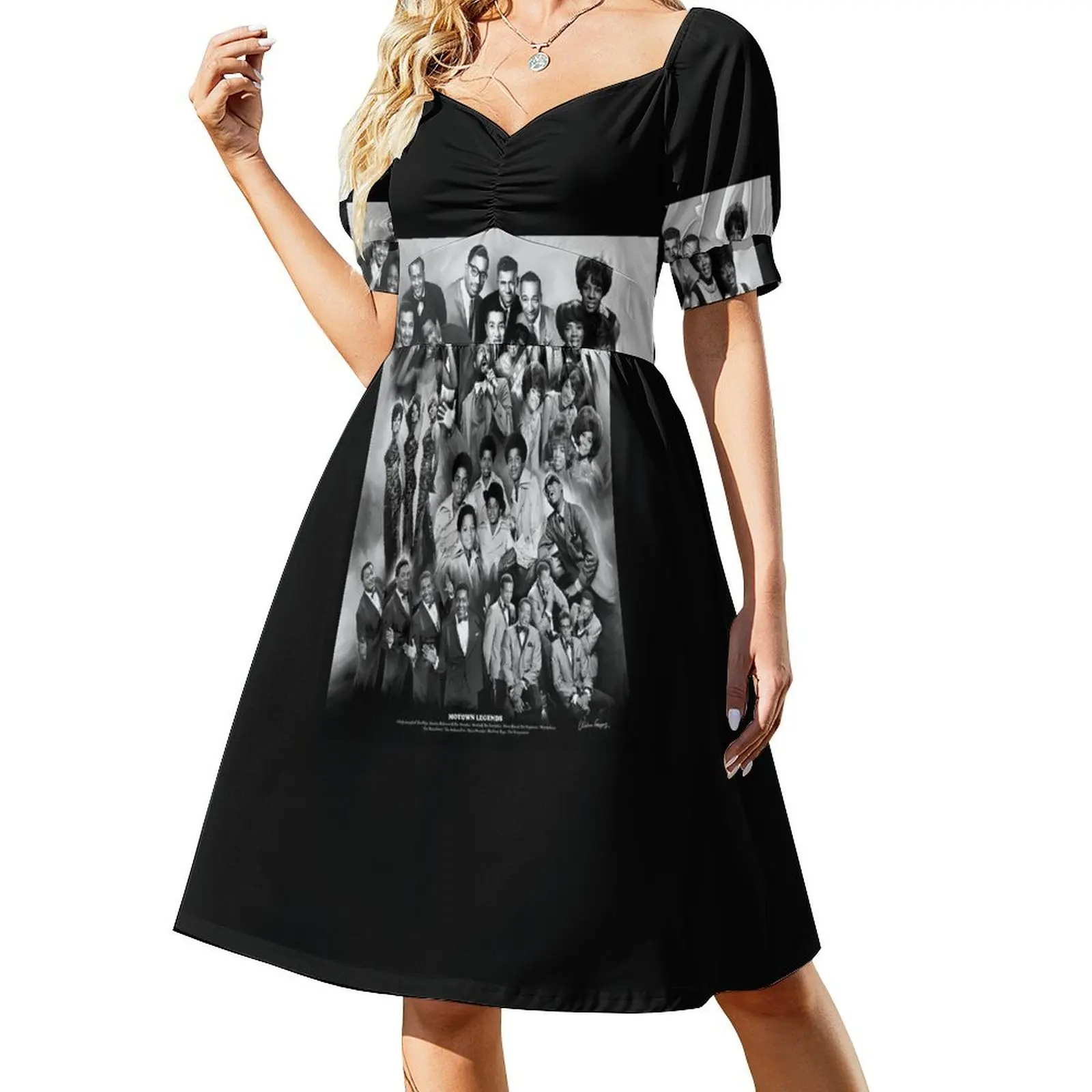 Motown legends Camiseta clásica Vestido de manga corta vestido sexy para mujer vestido para mujer 2025 vestidos para eventos especiales