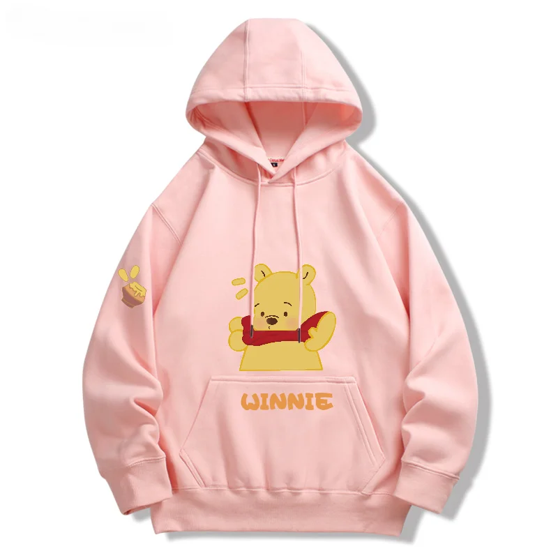 Winnie The Pooh Cartoon Cartoon Hooded Sweater Boys and Girls Spring and Autumn Loose Large Size PrintedComfortable Design Cute