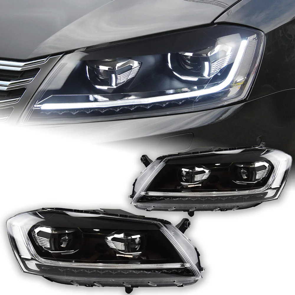 Car Lights for VW Passat B7 Headlight Projector Magotan Dynamic Signal Head Lamp LED Headlights Drl Lens Automotive Accessories