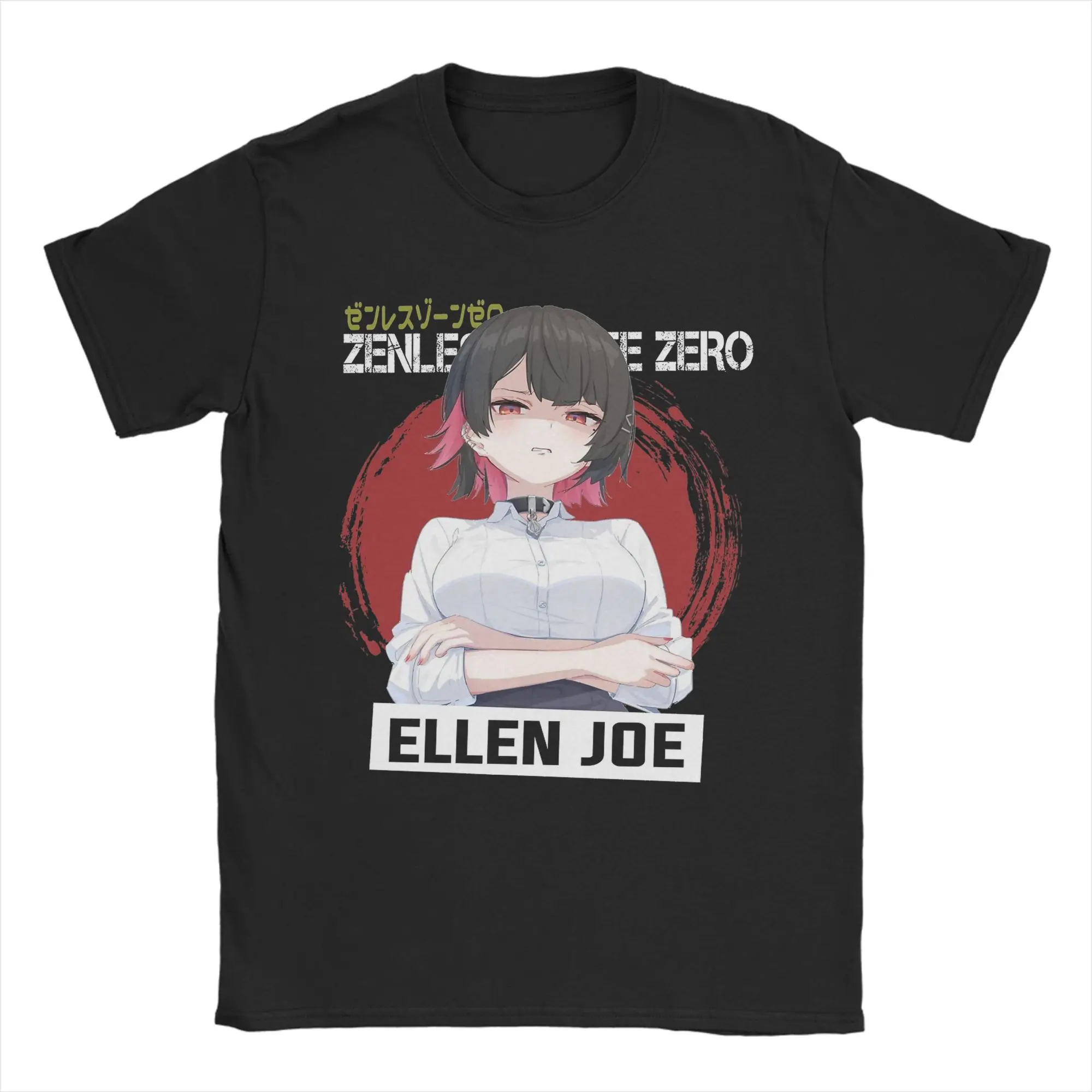 Men's Ellen Joe Zenless Zone Zero T Shirts  Pure Cotton Tops Vintage Short Sleeve Round Neck Tees Plus Size T-Shirts