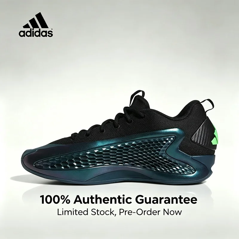 adidas Genuine ANTHONY EDWARDS Low Arctic Night Sports Casual Low-Top Basketball Shoes Unisex Blue Black JQ6135