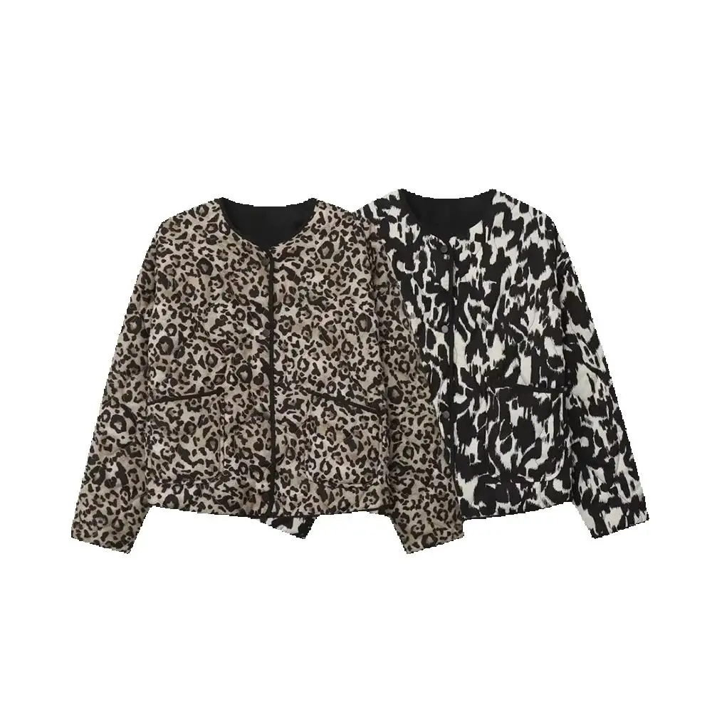 

Женская одежда в европейском и американском стиле, новая куртка из змеиной кожи с принтом на пуговицах и длинными рукавами, тонкая хлопковая куртка