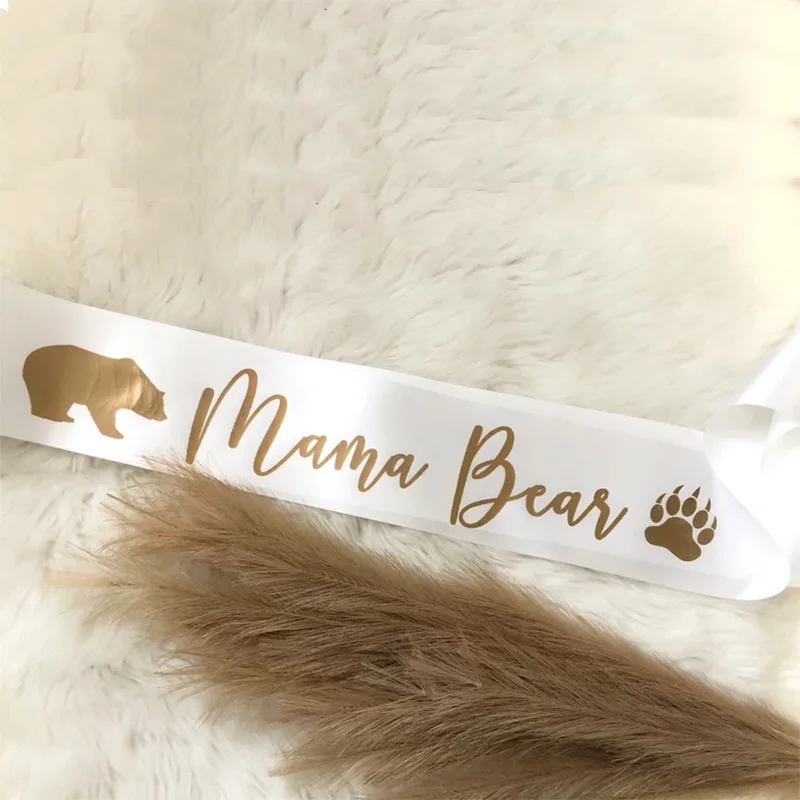 Mama Bear Sash Woodland Gender Reveal Baby Shower Soon To be mommy new Mom decoration Pregnancy Announcement gift Photo props