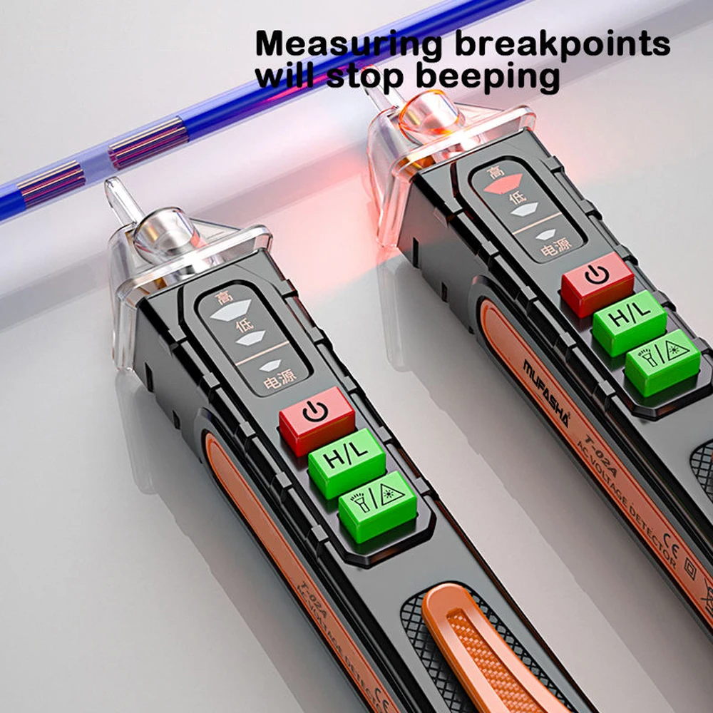 Voice Broadcast Non-Contact Voltage Tester 12V-1000V Dual Range Electrical Live/Hot Wire Tester Wire Breakpoint Finder