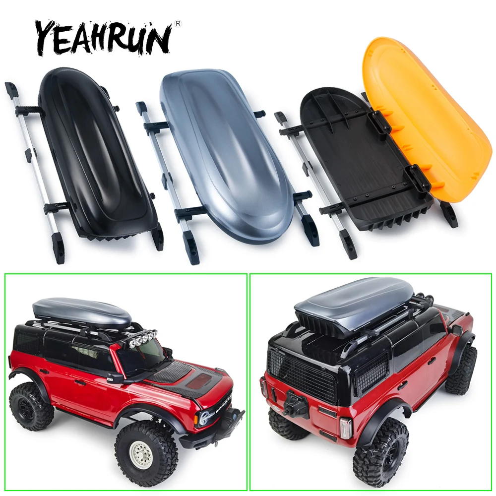 

YEAHRUN Plastic Roof Trunk Luggage Rack Box for TRX-4 Bronco TRX-6 1/10 RC Crawler Car Truck Model Upgrade Decoration Parts