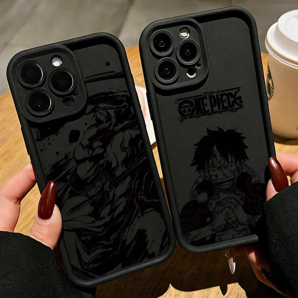 HEISSE Anime One Piece Handyhülle für iPhone 17e 17 16e 16 15 14 13 12 11 Air Pro Max Mini XR XS X 7 8 6 Plus Weiche TPU Rückseite