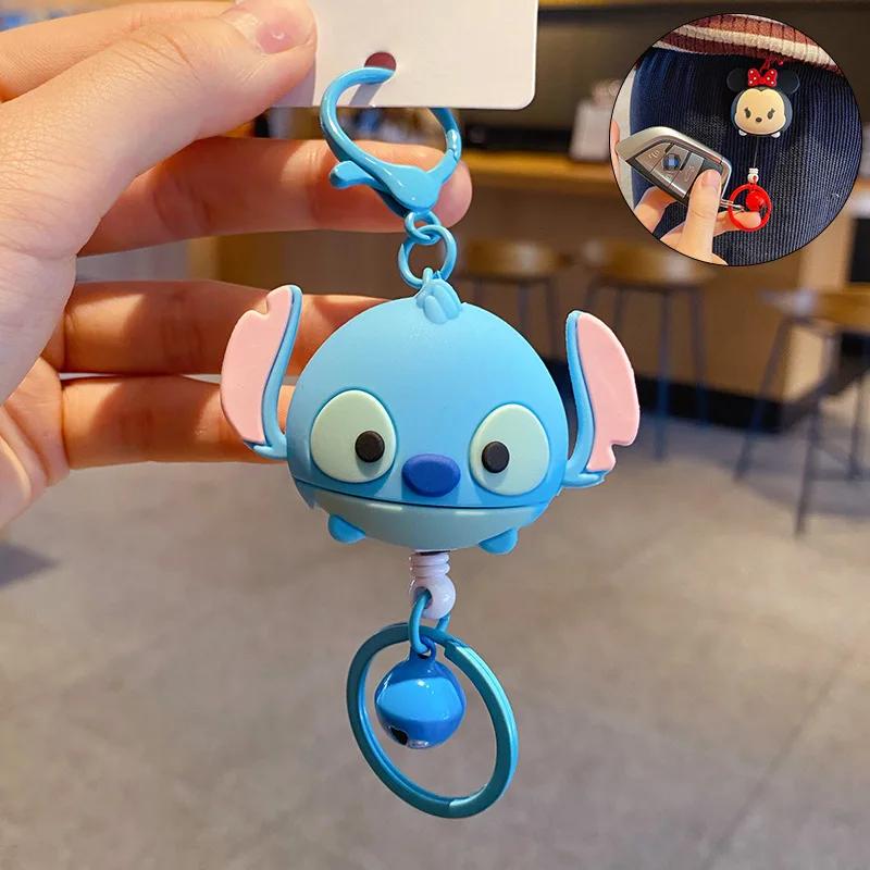 New Stitch Key Chain Cartoon Disney Minnie Piglet Pendant Couple Jewelry Pendant Children's Toys Couple's Birthday Gifts