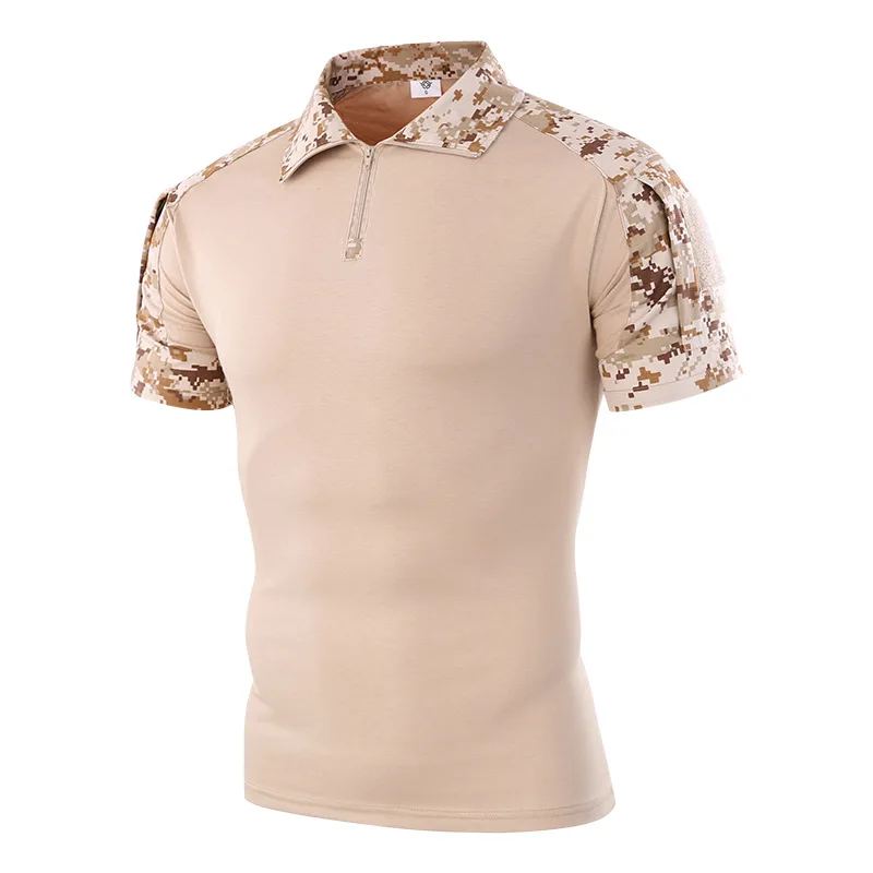 ESDY Men Summer Army Tactical T Shirt Short Sleeve Camouflage Cotton Tee Shirts Paintball Camping Climbing Hiking Clothing