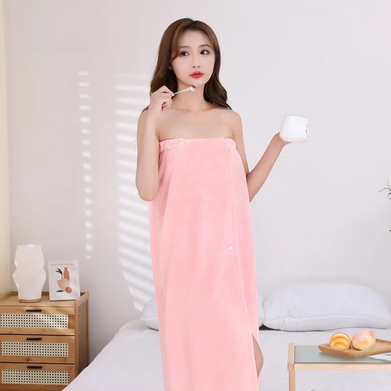 Women Absorbent Wearable Bath Towel Soft Mircofiber Swimming Beach Towel Robe Sauna Shower Towel Suspenders Nightdress Dress