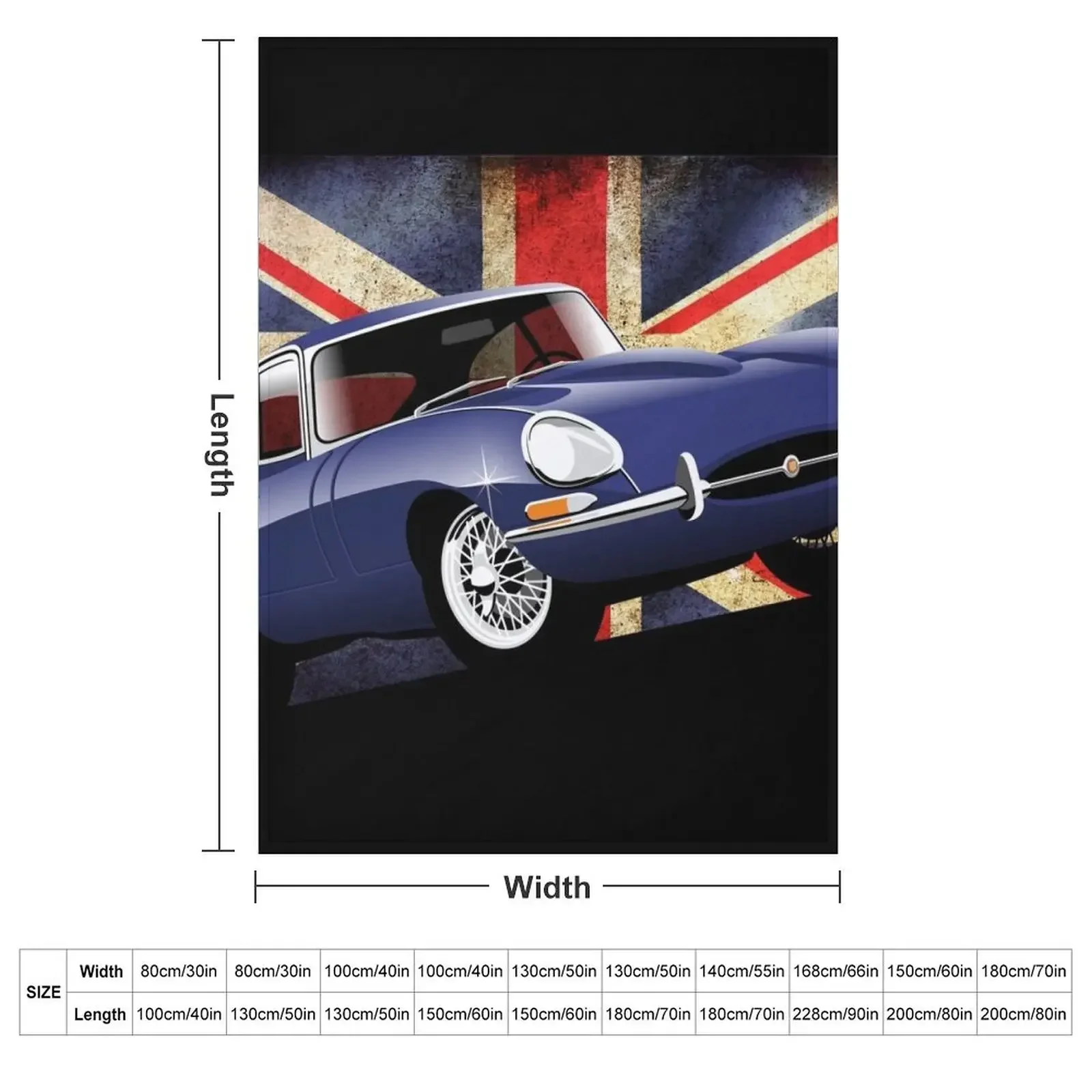 E-type series 1 coupe - blue Throw Blanket Plaid blankets ands Blankets