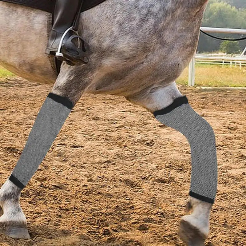 Botas de mosca reutilizables para caballos, Leggings con diseño transpirable, reduce la pierna, 4 piezas